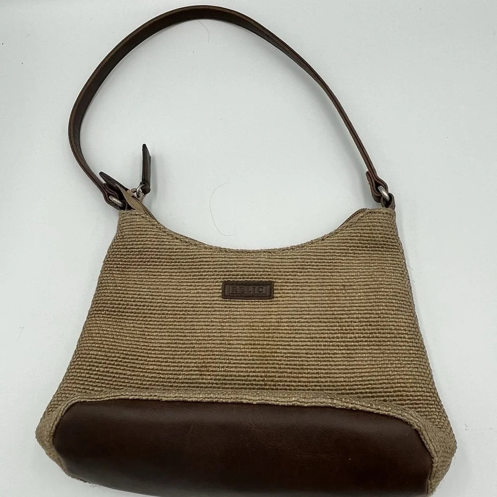 Vintage‎ Relic Purse Tan Brown Woven Boho Festival Retro 90s Vibes Minimalistic